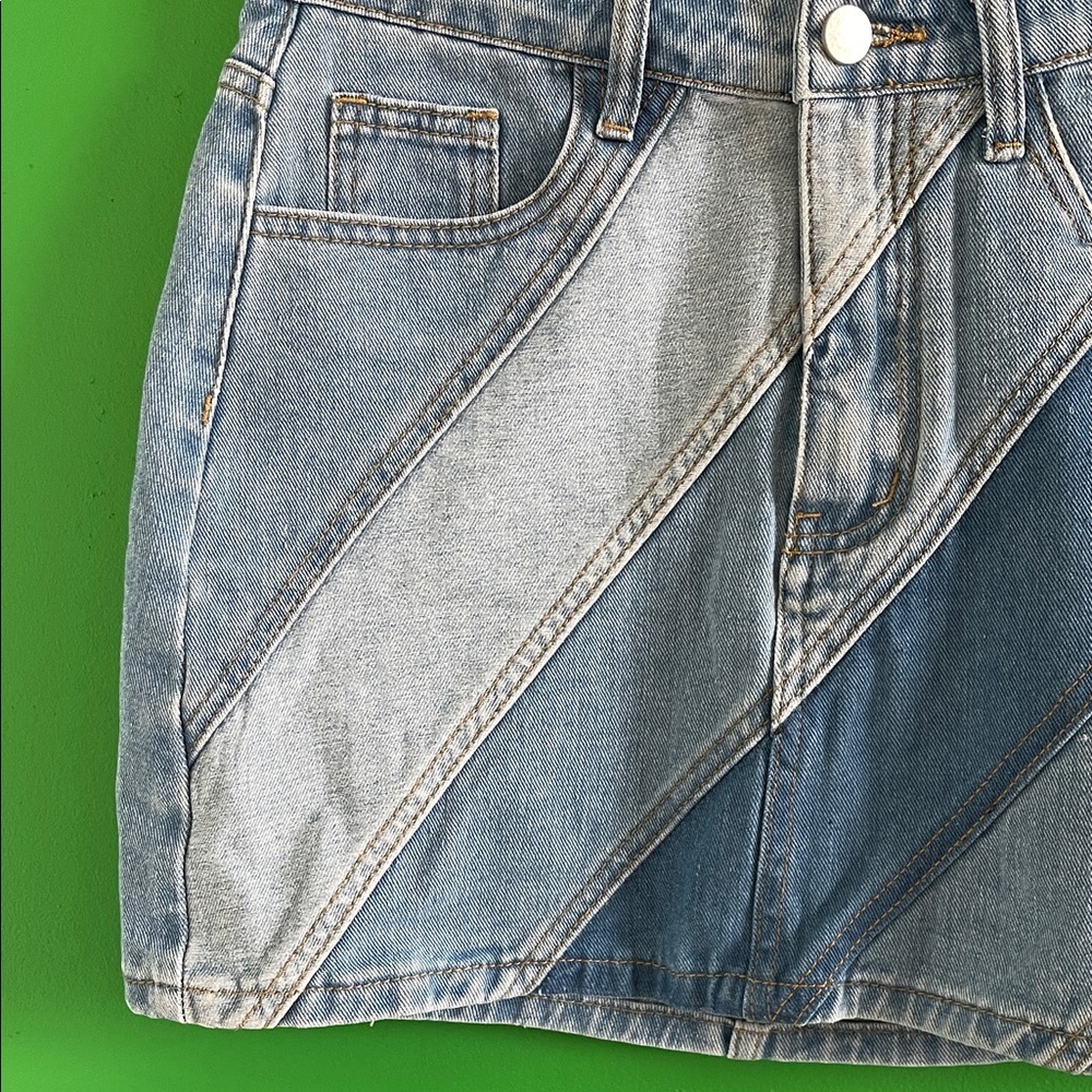 Cider Blue Denim Mini Skirt - Picture 4 of 4